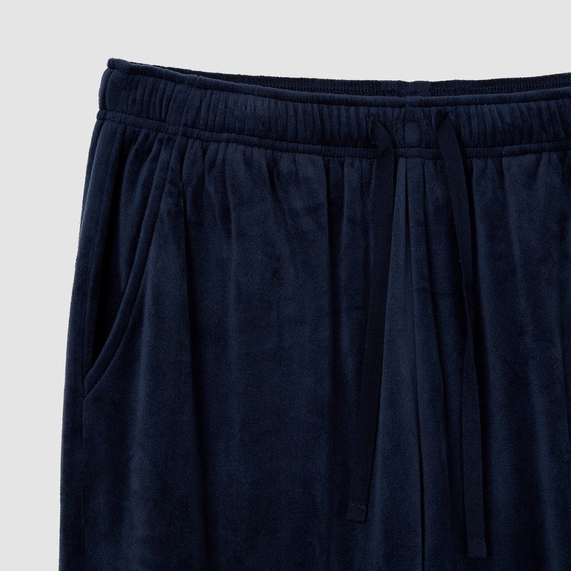 JAJU [JAJU/자주] 여 밍크 플리스 셔링 파자마 팬츠_네이비 [JAJU] Women's