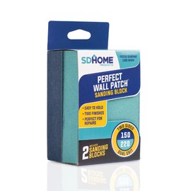 SDHome Perfect Wall Patch Double Sided 150/200 Grit Sanding Block for Perfect Wall Repair - 2-Pack