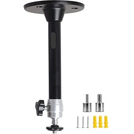 Mini Projector Mount, Universal Projector Ceiling Mount, 7 in / 18 cm 360° Rotation Projector Wall Mount Cable Management, Projector Mount, for Office Home School for Projector Camera CCTV DVR