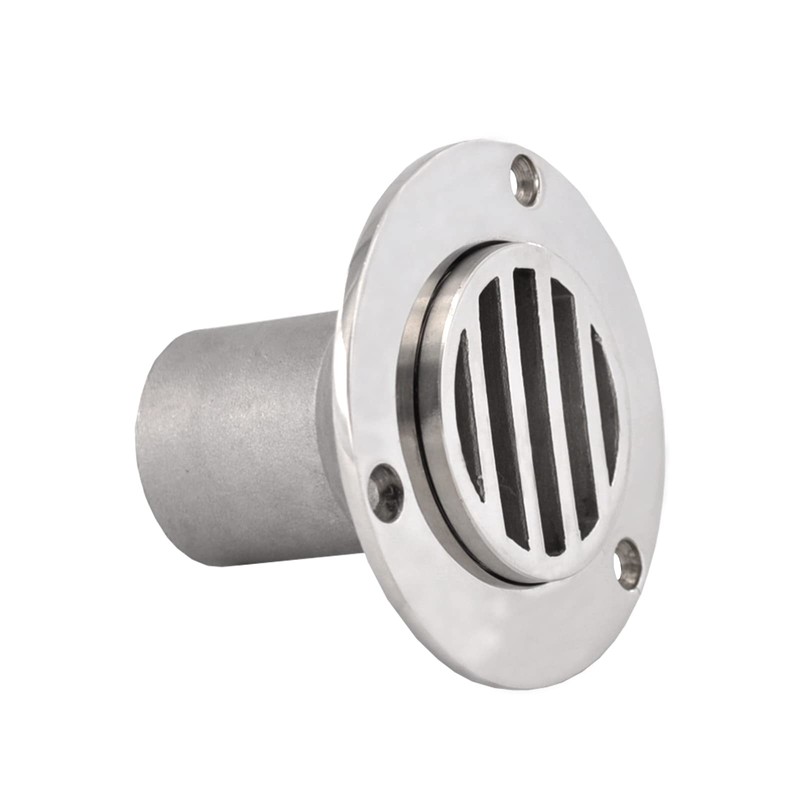 JT-HLM Marine Boat Deck Floor Drain Scupper 1-1/2 Inch(38mm) Stainless