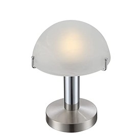Globo LED Tisch Lampe Leuchte Nickel Matt Chrom Glas Touch Schalter Schlaf Zimmer, 21934