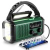 Notfall-Wetter-Radio, Akku, tragbar, 20000 mAh, mit SOS-Alarm, Kurbel, Solarradio, AM/FM,