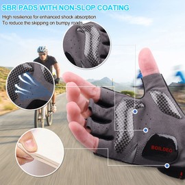 Boildeg Gradient Cycling Gloves, Non-Slip and Shock-Absorbing Mountain Bike Gloves, Bright Colour, Unisex, for Men and Women