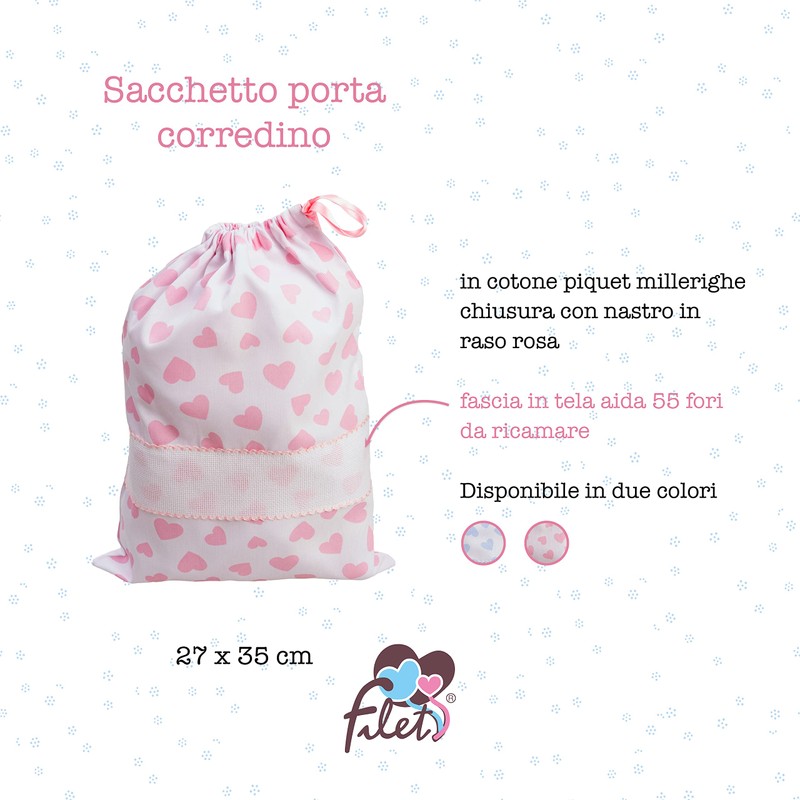FILET - Baby Carrier Bag with Drawstring Closure for Embroidery,