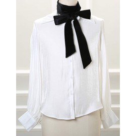 Allegra K Women's Long Scarf, Neckerchief, Velvet, Hair Band, Waist Belt, Ribbon, Hair Ornament, Bag Decoration, Black