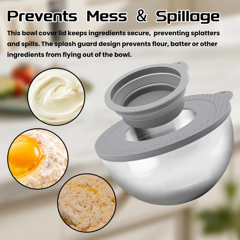 Silicone Mixer Bowl Cover Compatible with KitchenAid 6-7 Quart Bowl-Lift