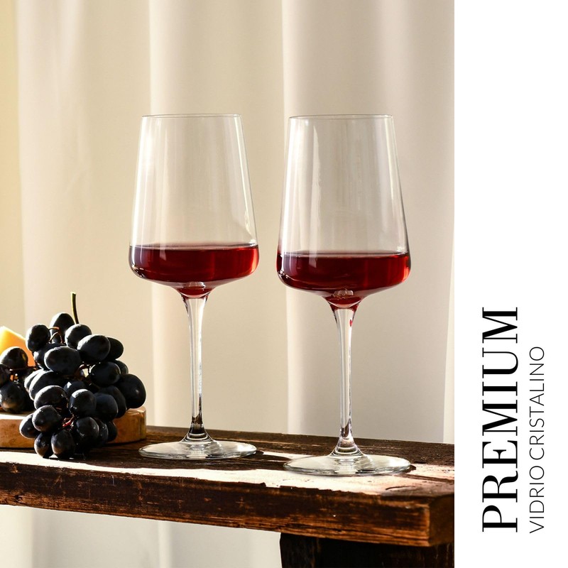 Krosno Red Wine Glasses, Set of 6, 16.91 oz, Infinity