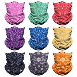 Venswell Neck Gaiter Mask for Men Women, Seamless Bandana Rave Face Cover Mask, Magic Face Scarf, Balaclava,Headband, Head Wrap-Motorcycle Cycling Festival Outdoors
