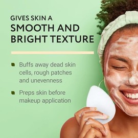 Paquete de 10 esponjas faciales respetuosas con el medio ambiente para limpiar y exfoliar, exfoliante facial hecho de materiales reciclados, exfoliant
