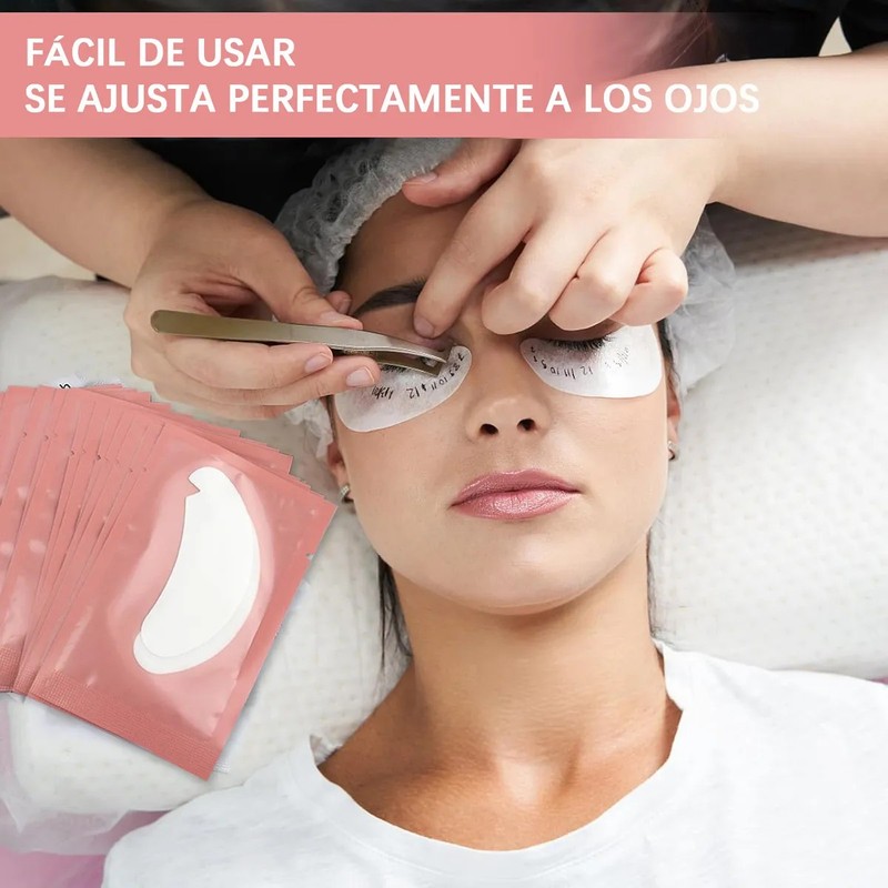 50 Pares Parches Empaque Hidrogel Para Ojos Pestañas Mink
