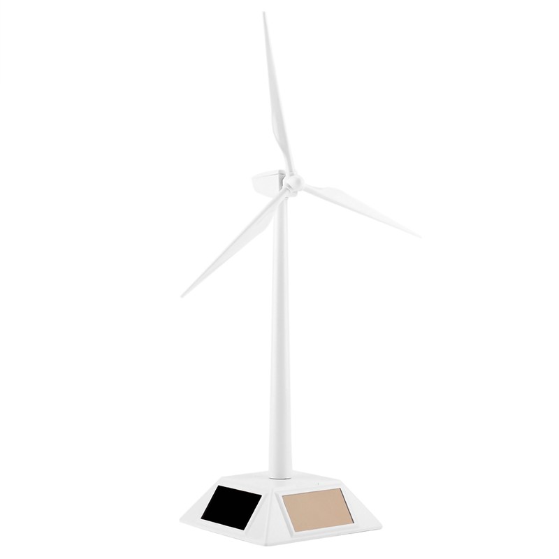 Solar Powered Wind Mill Model Desktop Decor Craft Kids Children