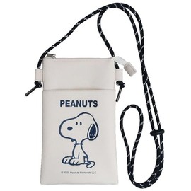 Nakajima Corporation Peanuts Snoopy Zipper Sacoche, Sitting 206503-25 H20 x W12 x D1 cm