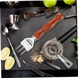 COLLBATH Ice of Ice for Bar Pub Restaurant Sturdy Stainless Steel Wood Handle Ice Bartender Tool