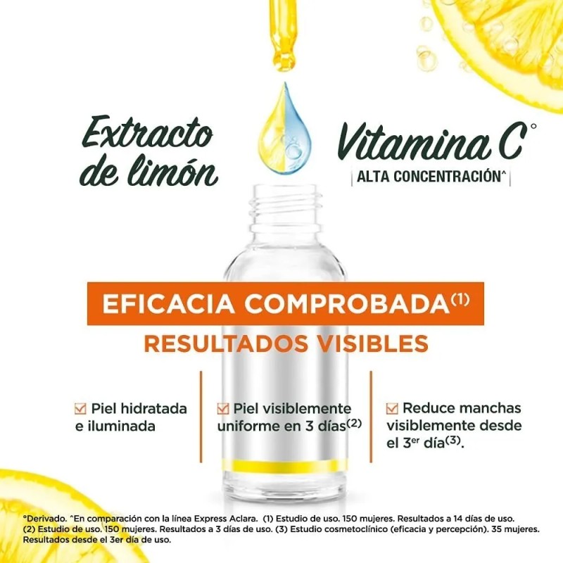 Serum Antimanchas Garnier Express Vitamina C Aclara 30ml Todo Tipo