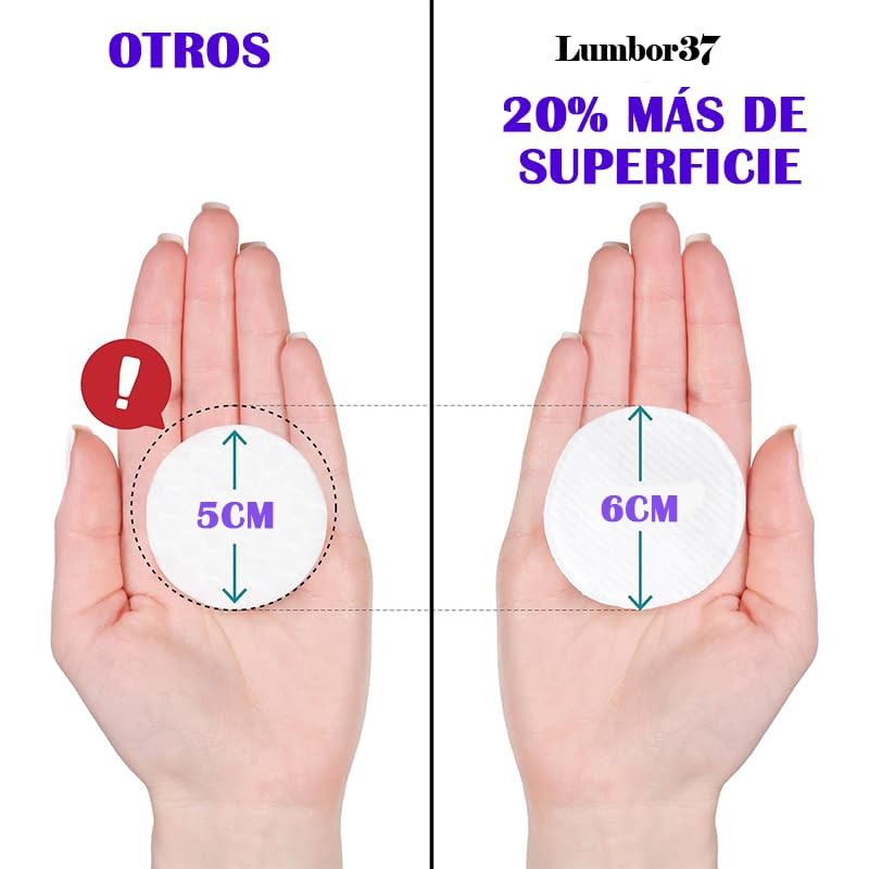 Lumbor37 Almohadillas de algodón, Almohadillas desmaquillantes Redondas de Algodón Orgánico,