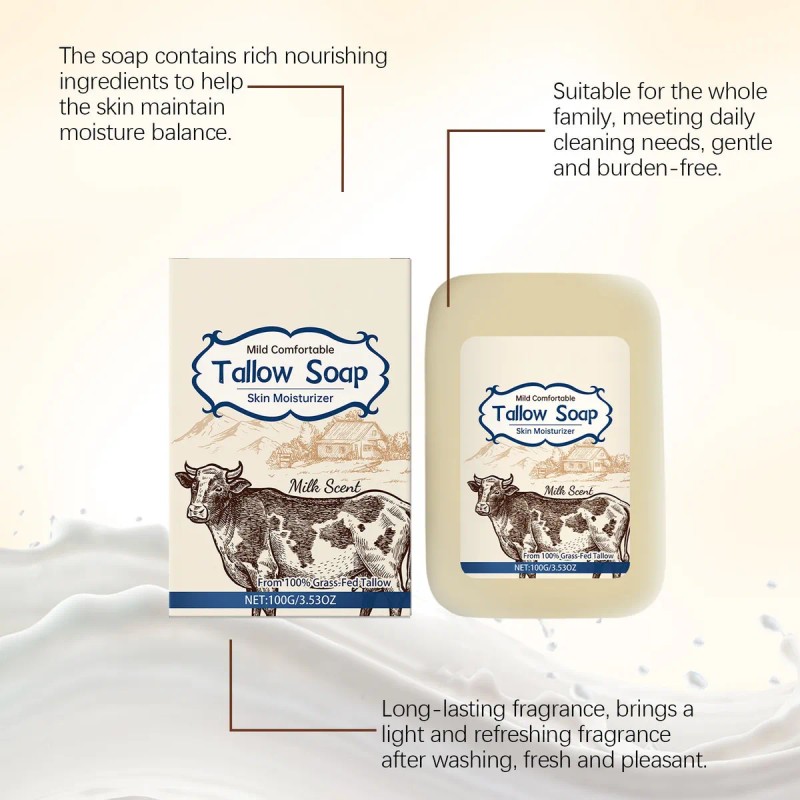 Jabón W Tallow Balm Hecho A Mano Para Limpieza Facial