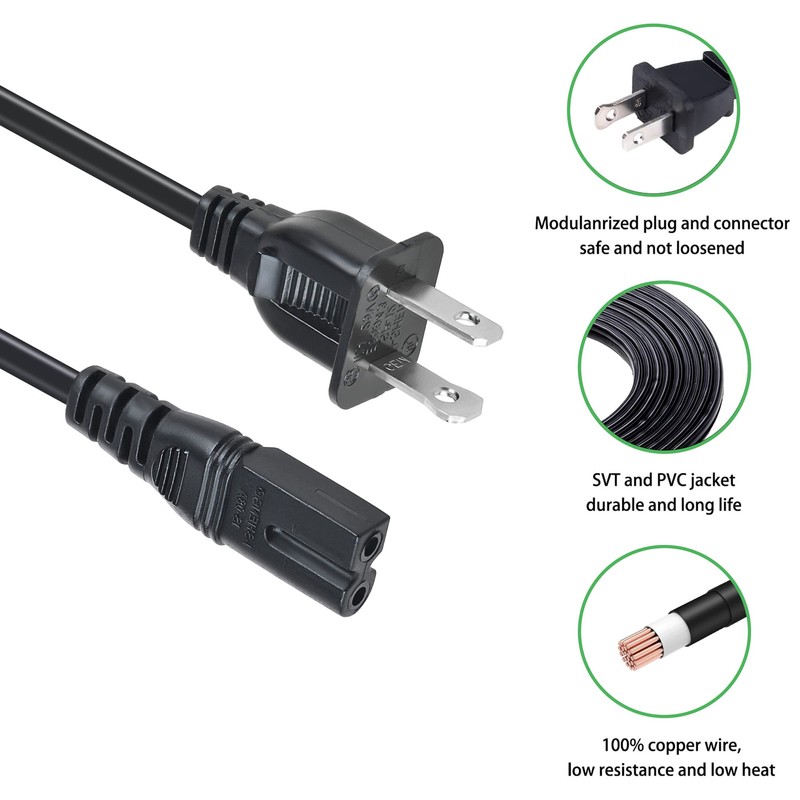Aprelco 5ft AC Power Cord Cable Plug Compatible with Numark