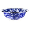 Golden Rabbit Enamelware - 4qt Serving Bowl (Cobalt Swirl)