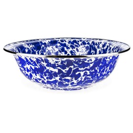 Golden Rabbit Enamelware - 4qt Serving Bowl (Cobalt Swirl)