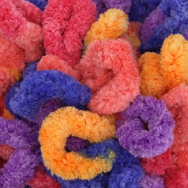 JubileeYarn Fun Finger Loops Yarn - Polyester Jumbo Weight Loop Yarn - 100g/Skein - Euphorie - 5 Skeins