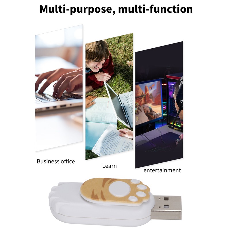 Flash Drive Cat Paw Shape Portable U Disk Large Storage