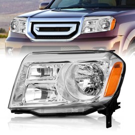 TUSDAR Headlight Assembly Pair Fit 2012 2013 2014 2015 Honda Pilot OE Style Headlamp (Left Driver Side)