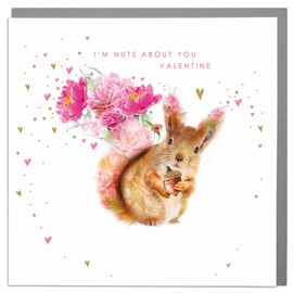 Lola Design - Valentine’s Day Cards - Blank Cards and Envelopes - Squirrel Card