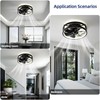 Zoruny 13" Low Profile Ceiling Fans with Lights and Remote,Dimmable