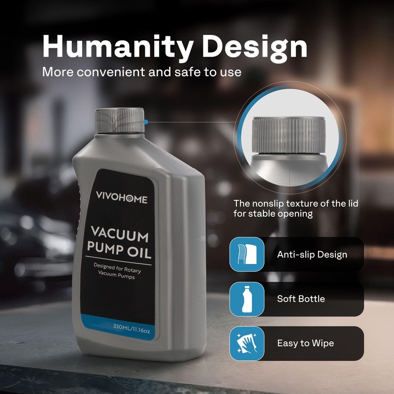 VIVOHOME Premium High Vacuum Pump Oil 330ml/11.16oz, High Viscosity and
