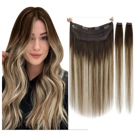 Ugeat Extensiones Cabello Natural 14in Marrón Oscuro A Blanqu 80gr