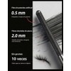 Erinde Máscara de pestañas Marrón Metal Wand, Resistente al Agua