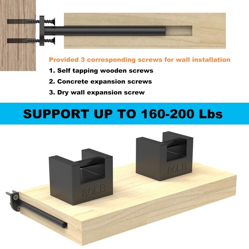 Neevolve Floating Shelf Bracket（1/4 Inch Thick 4 Pack, 10 Inch