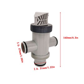 11872 Dual Split Hose Plunger Valve Hose Connector Replacement Valve Part Compatible with Above Ground Pool and Electric Manual Pool Pump (2 11872 Valve)