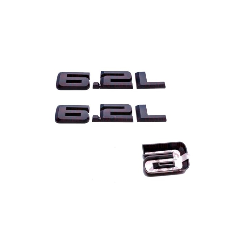 2Pcs Overlay 6.2L Emblems Car Badge Decal Compatible with 2019-2025