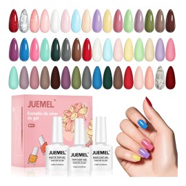 Esmalte Para Uñas Gama De 24 Geles Uv Semipermanente Juemel