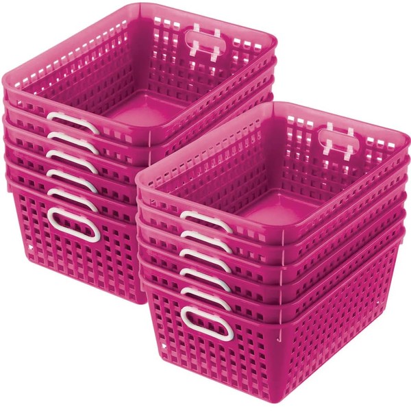 Really Good Stuff Large Plastic Book Baskets, 13?" by 10"