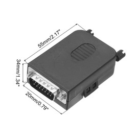TA-VIGOR D-Sub DB9 Breakout-Board-Steckverbinder, 9-polig, 2-reihig, RS232, lötfreie Klemmleiste, Stecker-Adapter mit Schrauben für CNC-Maschinen, PC-Drucker, 5 Stück