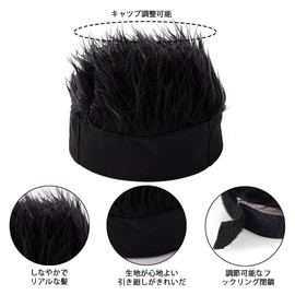Wig Hat Wig Men Adjustable Short Hair Wig Cap Black Turban Wig Hip Hop Style Fashion Products Perfect for Daily Wear Party Cosplay