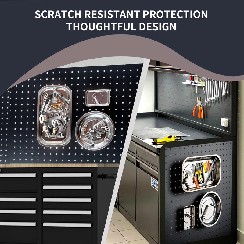 CZMOONSEE Strong Magnetic Stainless Steel Metal Tray Holder 3 Piece