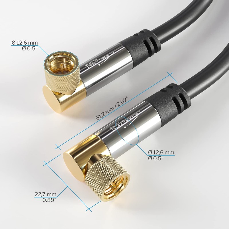 CableDirect – SAT cable, coaxial cable, satellite cable, 90° connectors