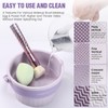 GOLIKEE Makeup Brush Cleaner Mat 3 in 1 Silicone Makeup