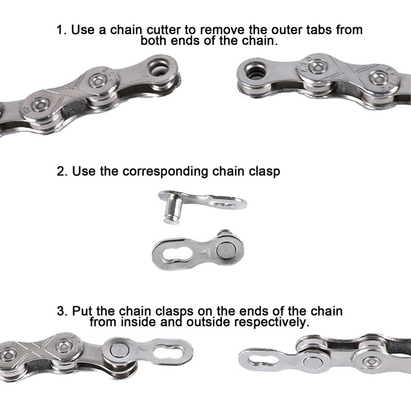 GZDAOXIA 5 Pairs of Bicycle Chain Links, Chain Lock Bicycle,