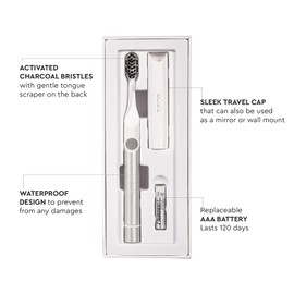 Boka Sonic Electric Toothbrush for Adults - 24000 VPM w/Standard & Sensitive Modes - Waterproof & Up to 120 Battery Life w/Travel Cover & Wall/Mirror Mount - Automatic Smart Timer, Non-Slip Handle