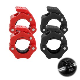Dumbbell Clasps, SPRHR 4 Pieces Dumbbell Clasps 30mm 25mm Quick Release for Dumbbells for Exercise, Training, Weightlifting, Fitness, Black and Red