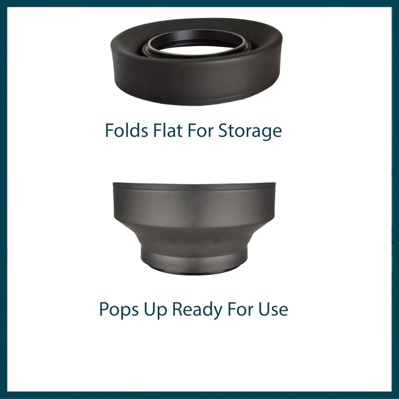 MaD Cameras 67mm Collapsible Rubber Lens hood for SLR Cameras