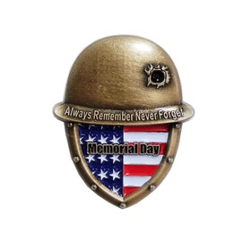 US Memorial Day Lapel Pin Badge Brooch Decorations Gifts Memorabilia Veterans Day Always Remember