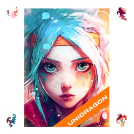 UNIDRAGON Original Wooden Jigsaw Puzzles — Pop Art Anime Hanako Chan — 250 Pieces Puzzle Rectangular Shape 12.6 x 9 Inches — Beautiful Gift Package, Best Gift for Adults and Kids