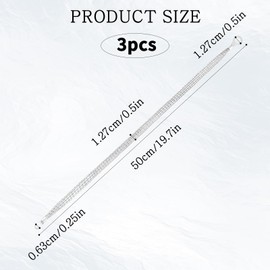 Abeillo 3 PCS Ground Strap Automotive, 20 inch Grounding Straps Universal Tinned Copper Cable Straps with Ring Terminals for Vehicle Cars Engine