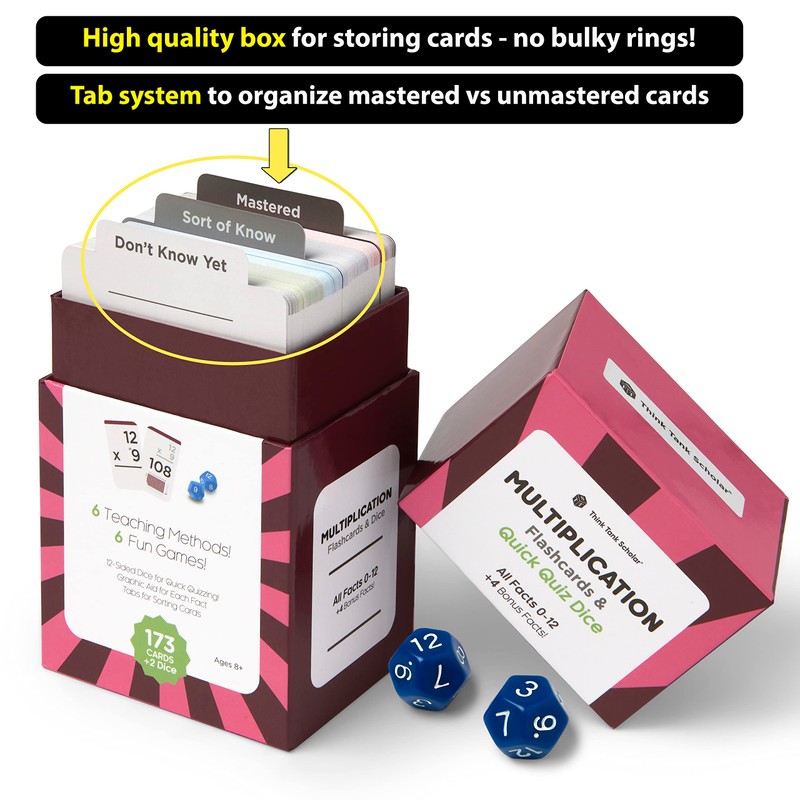 Award-Winning Math Flash Cards – 681 Addition, Subtraction, Multiplication &