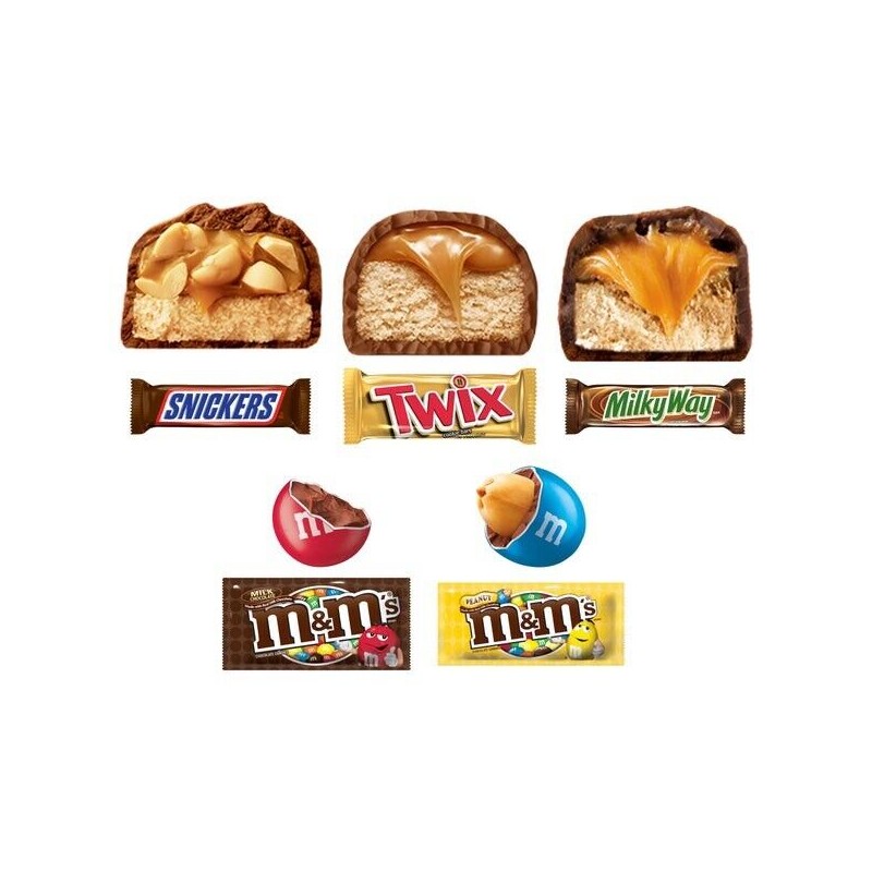 Mars Candy Bar Variety Pack 2-Pack 60ct – M&M's, Twix,